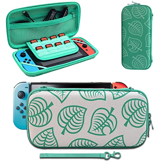 Photo 1 of Carrying Case Compatible with Switch, [for Animal New Horizons Edition] New Leaf Crossing Design, Portable Travel Carry Case Bag for Switch