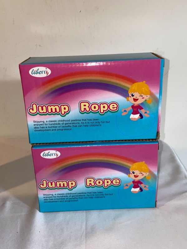 Photo 2 of 2PC LOT
2PCS Kids Jump Ropes, Adjustable & Lightweight Skipping Rope for Boys& Girls, Preschooler, School-Aged Child, Pink and Blue Jumping Rope with Gift Box, 2COUNT