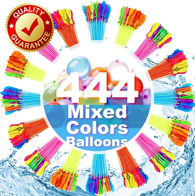 Photo 1 of FEECHAGIER Water Balloons for Kids Girls Boys Balloons Set Party Games Quick Fill 444 Balloons for Swimming Pool Outdoor Summer Funs F3s