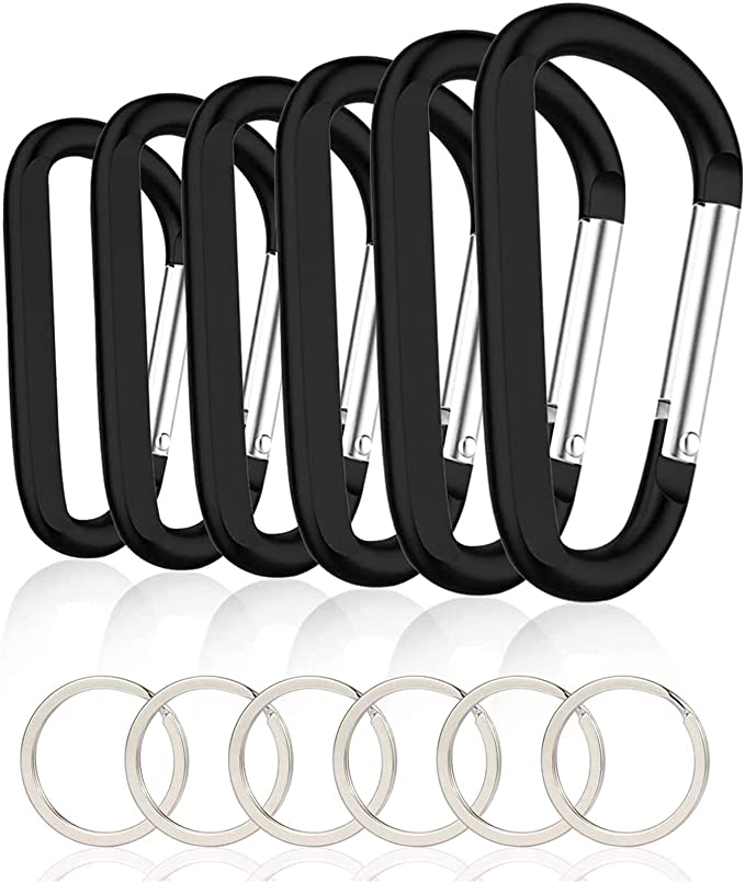 Photo 1 of 2PC LOT
6PCS Carabiner Caribeaner Clip,3" Large Aluminum D Ring Shape Carabeaner with 6PCS Keyring Keychain Hook
2 COUNT, 12 PCS
FACTORY SEALED 