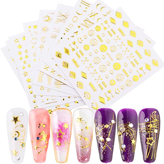 Photo 1 of 2PC LOT
Nail Art Stickers 3D Gold Nail Decals Laser Shiny Star Moon Sun Jewelry Flowers Self-Adhesive Nail Art Supplies Designer Nail Stickers for Women Girls DIY Manicure Decorations 12 Sheets

Vaccine Card Protector Waterproof 6 Pack- Perfect Fitting fo