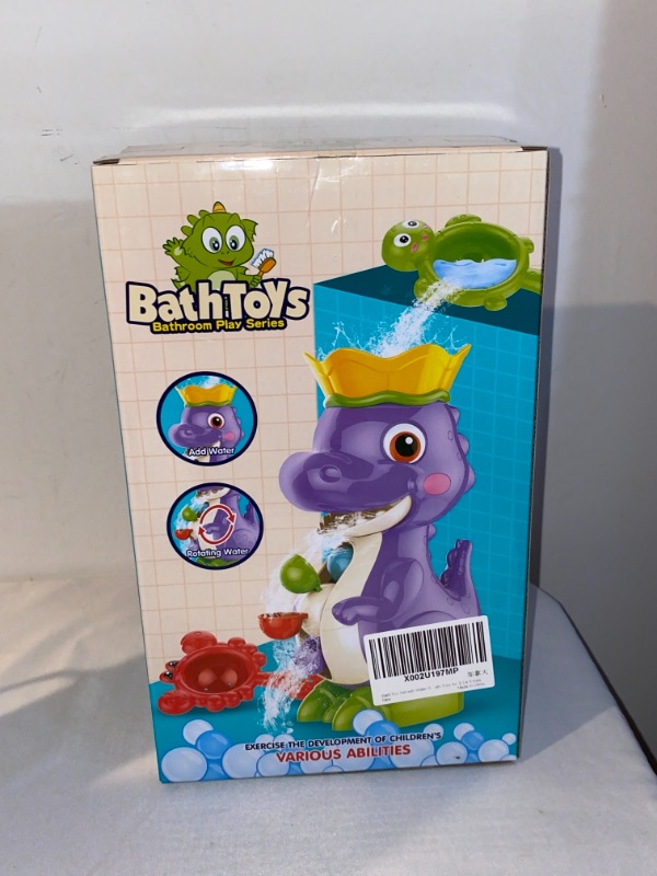 Photo 2 of FUNLIO Baby Bath Toys for 1-5 Year Old Boys & Girls, Cute Dinosaur Bath Toys with Eye-Catching Colors and Movements, Bathtub Toys with 1 Red T-Rex Water Gun & 1 Spoon, Fun and Easier Bathing Ever
FACTORY SEALED