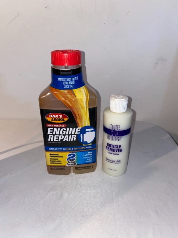 Photo 3 of 2PC LOT
Bar's Leaks - 1000 Engine Repair - 16.9 oz

Blue Cross Cuticle Remover 6 Oz (Original Version 1)