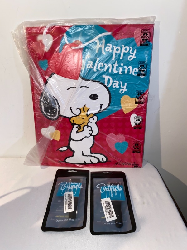 Photo 3 of 3PC LOT
Hallmark 13" Large Peanuts Valentine’s Day Gift Bag with Tissue Paper (Snoopy

Compatible with Apple Watch Bands 38mm 40mm 42mm 44mm for Women Men, Adepoy Soft Silicone Narrow Slim Replacement Sport Wristbands for iWatch Series 6 5 4 3 2 1 SE (42m