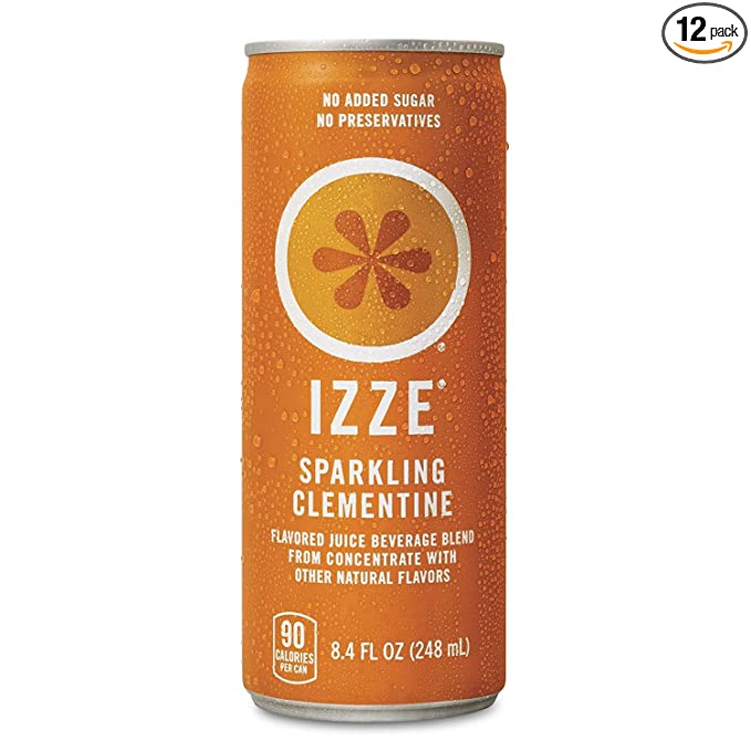 Photo 1 of 2PC LOT
IZZE Sparkling Juice, Clementine, 8.4 Fl Oz (12 Count), 2 COUNT 
EXP 10/25/2021