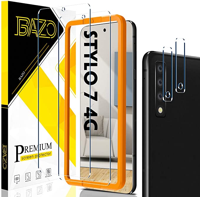 Photo 2 of 2PC LOT
Folmeikat iPhone 11 Pro Max Screen Protector Protective Phone Shockproof Soft TPU,with Camera Cover, Protective with Slide Camera Cover Case 6.5" (Black)

[2+2 Pack] BAZO Screen Protector and Camera Lens Protector for LG stylo 7 4G, [Anti-Scratch]