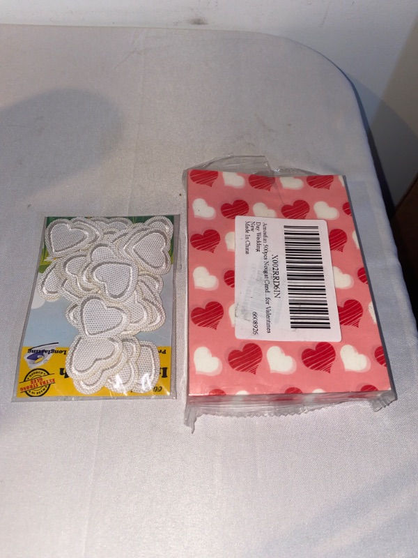 Photo 3 of 2PC LOT
Amosfun 500pcs Nougat Candy Wrappers Heart Printed Twisting Wax Caramel Paper Sweets Lolly Baking Wrapping Paper for Valentines Day Wedding

Iron On Patches - White Heart Iron on Patches 30 pcs Iron On Patches Applique A-9
