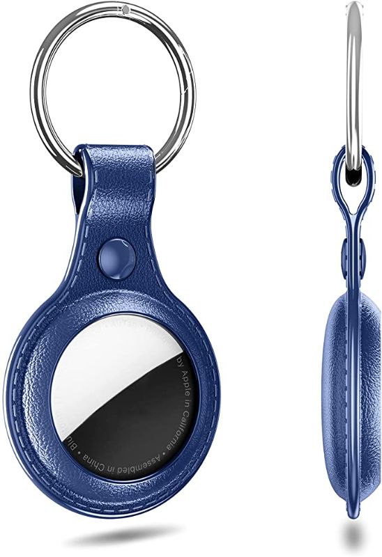 Photo 1 of 2PC LOT
WSKEN for Airtag Case 2021, Protective Leather Cover with Keychain Portable Protector Case for Apple Airtags Easy Attach to Keys, Backpacks, Liner Bags -Blue, 2 COUNT