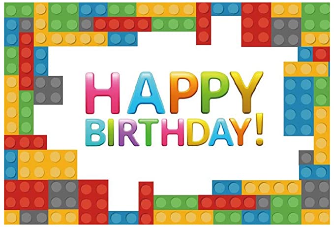 Photo 1 of 2PC LOT
ANMAIKER Happy Birthday Party Backdrop?Legos Backdrop for Boy Girl, 59in X 35.4in, 2 COUNT