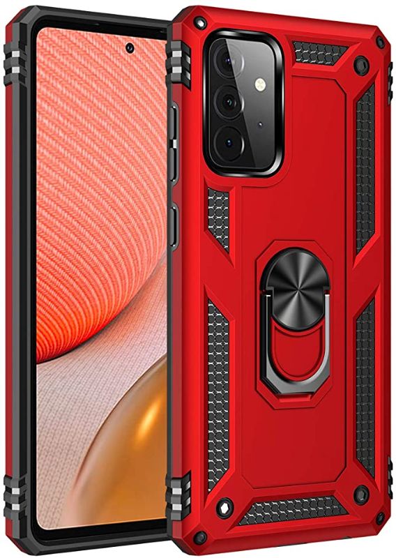 Photo 1 of 2PC LOT
Hapitek for Samsung Galaxy A72 Case, with HD Screen Protector, Hapitek [Military Grade] Ring Car Mount Kickstand Hybrid Hard PC Soft TPU Shockproof Protective Case for Samsung Galaxy A72

ISADENSER Galaxy A21S Case Samsung Galaxy A21S Cover Wallet