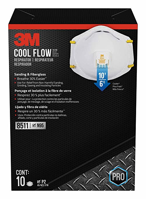 Photo 1 of 3M 8511 Respirator, N95, Cool Flow Valve (10-Pack)