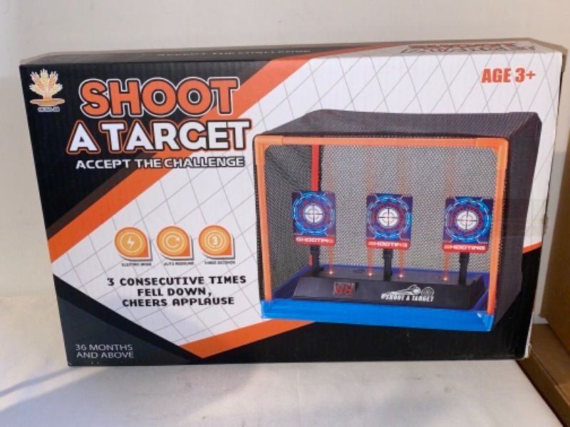 Photo 1 of Electronic Shooting Target for Nerf Gun, Scoring Auto Reset Target for Boys, Digital Targets with Light Sound Effect, Gifts Toys for 5,6,7,8,9,10+ Years Old Kids-Boys & Girls, MESH CAGE
FACTORY SEALED 
