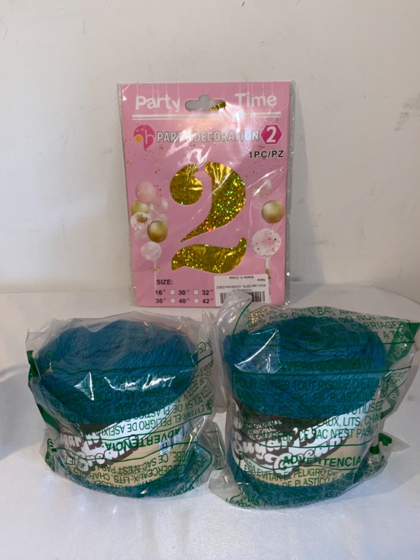 Photo 3 of 3PC LOT
Lily SUGAR N CREAM SB Yarn, Teal, 2 COUNT

40 inch Laser Holographic Gold Number 2 Balloon Foil Helium Balloons for 2th 21th 32th Birthday Party Decorations Globos De Numeros (Gold 2)