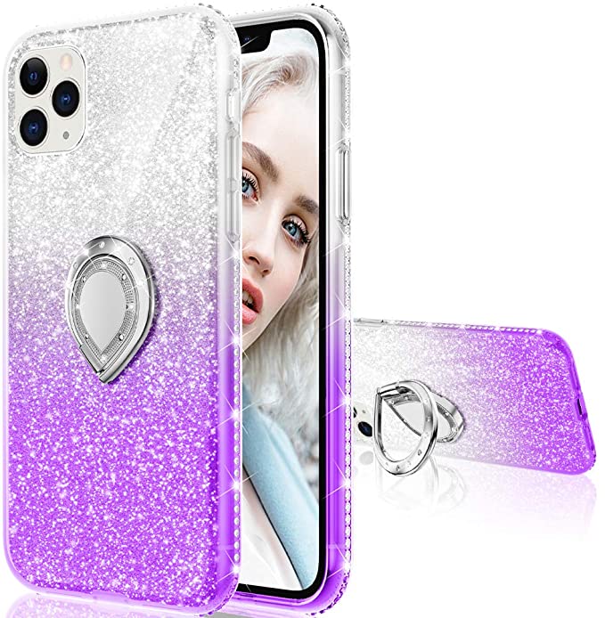 Photo 2 of 2PC LOT
Maxdara Case for iPhone 11 Pro Max Case Glitter Ring Kickstand Case for Girls Women with Bling Sparkle Diamond Rhinestone Stand Holder Case for iPhone 11 Pro Max 6.5 inches (Silver Purple)

[3 Pack] OMOTON Screen Protector For Google Pixel 5a, Bub