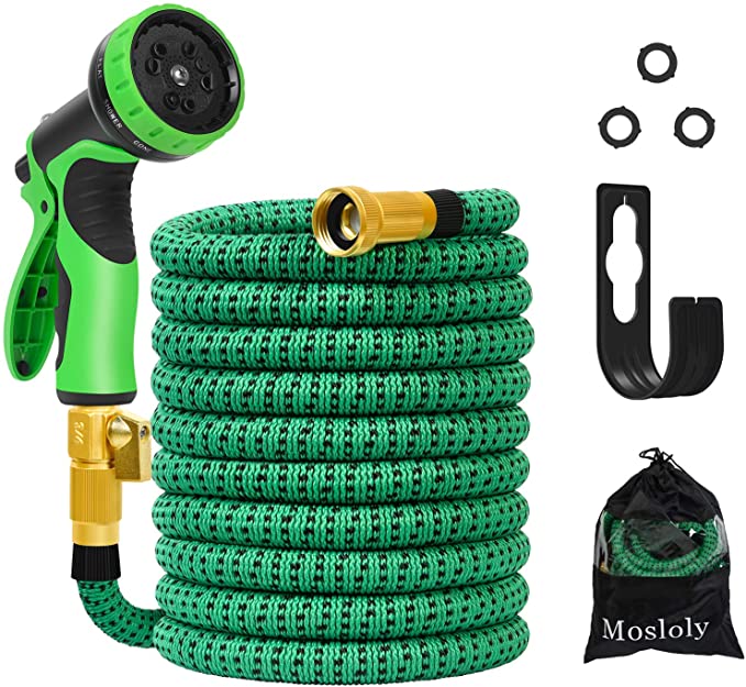 Photo 1 of 25ft Expandable Garden Hose Water Hose Green with 10 Function Nozzle, Flexible Hose with 3/4'' Solid Brass Fittings 3750D Latex Hose
FACTORY PACKAGED