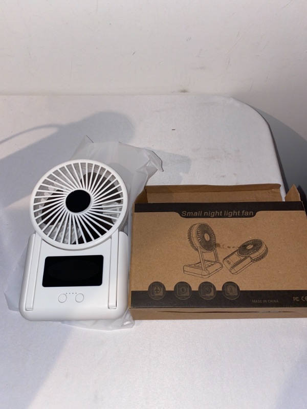Photo 1 of 3.5 Inch Portable Desk Fan with USB Port - Small, Compact, Powerful Airflow, WHITE
