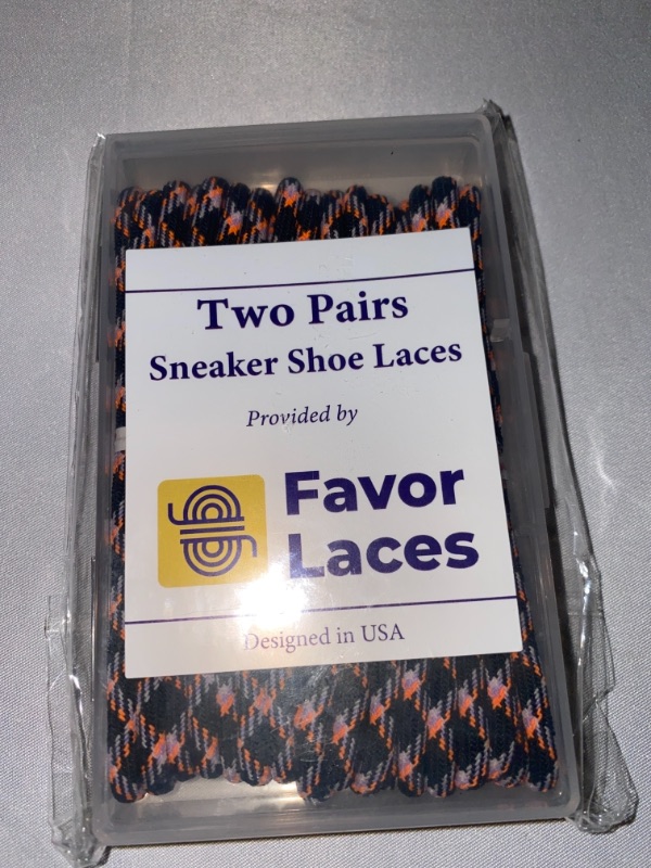 Photo 1 of 2PC LOT
2 PAIR FAVOR LACES, SNEAKER SHOE LACES (PURPLE, CORAL, BLACK)

MINT BUBBLE POP IT