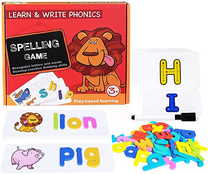 Photo 1 of Educational Toys, Alphabet Learning Writing Flash Cards Games for Toddlers 3 4 5 Year Old Preschool Matching Letter Spelling Games for Kids 3-8 Years Old Boys Girls Birthday