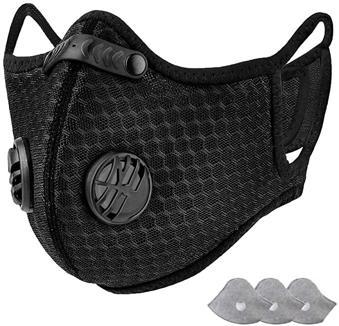 Photo 1 of 2PC LOT
Reusable Sports Dust Face Protection Covering with Filters, Adjustable Personal Protective for Outdoor Activities (1 Black + 4 Activated Carbon Filters), 2 COUNT