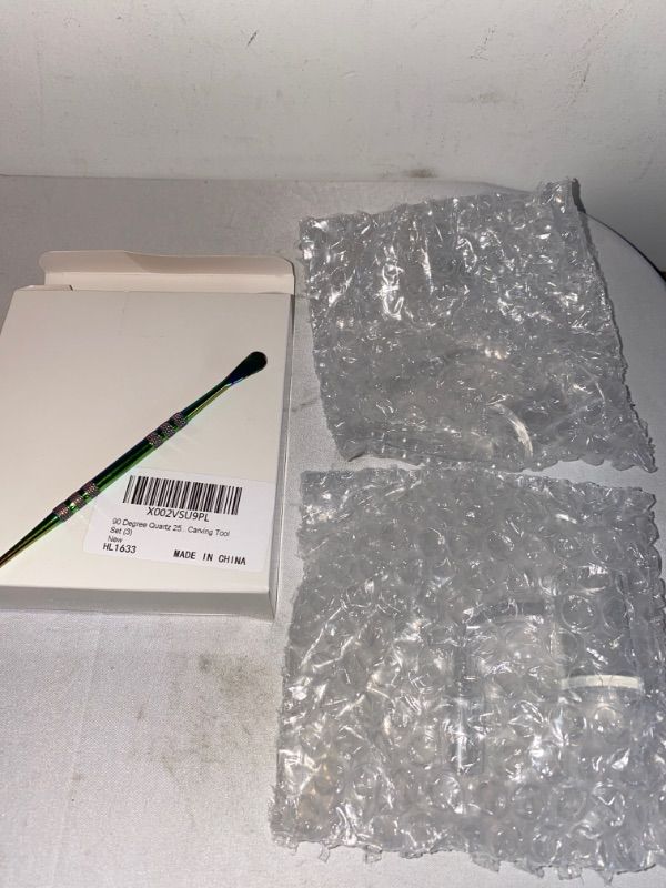 Photo 1 of 2 Pack - 14mm Male Quartz 90 Degree 25mm Wide (4mm Bottom), WITH CARVING TOOL 