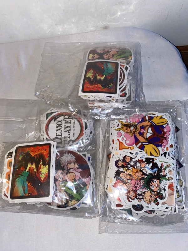 Photo 1 of 3PC LOT
3PK ANIME STICKERS, VARIETY