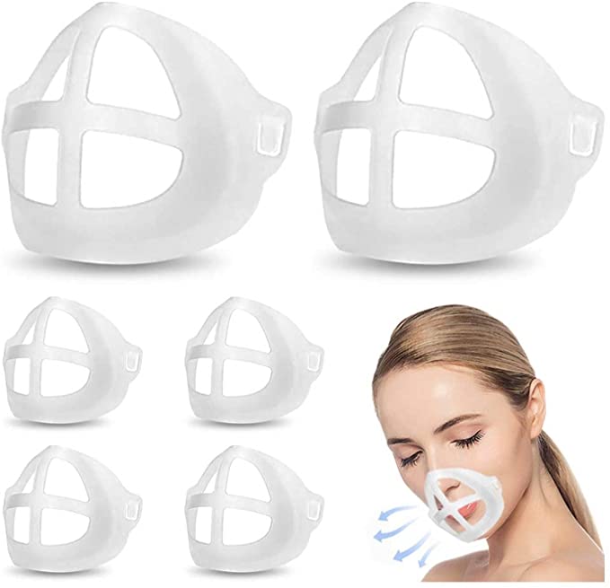 Photo 1 of 3PC LOT
3D Face Inner Support Frame, Reusable Silicone Internal Support Bracket for More Breathing Space and Makeup Lipstick Protection, Pack of 6, 2 COUNT

12 PCS PM2.5 Activated Carbon Face Mask Filter for Adults, Replaceable Mouth Respirator Filter to 