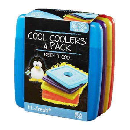 Photo 1 of 2PC LOT
Fit and Fresh Cool Coolers Slim Reusable Ice Packs for Keep Food Chilled, Multic, 2 COUNT