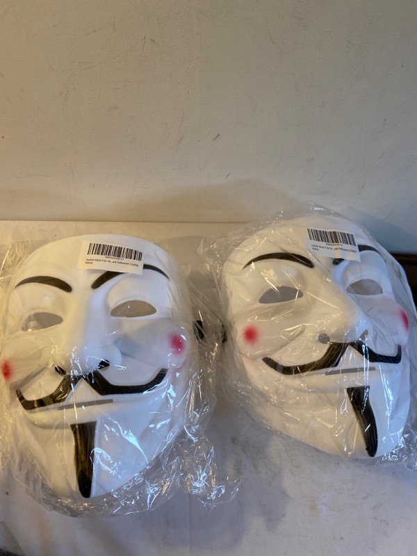 Photo 2 of 2PC LOT
Hacker Mask for Costume Adult - V for Vendetta Spy Ninja Mask Anonymous Guy Masks for Halloween, 2 COUNT