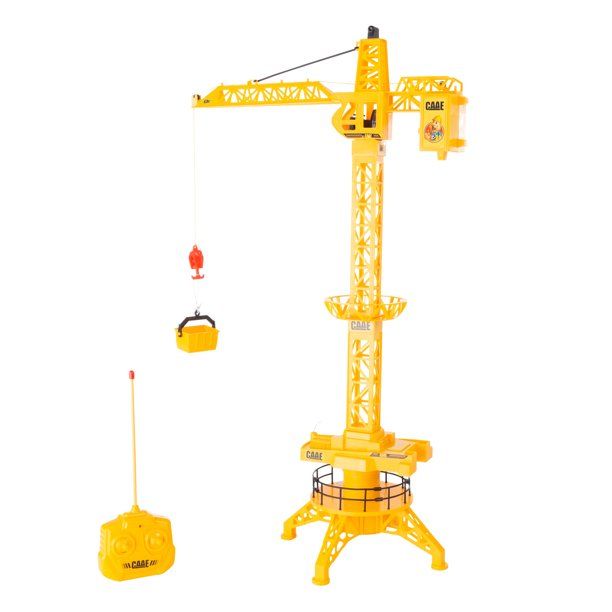 Photo 1 of Hey! Play! Remote Control Standing Crane - 1:40 Scale, 360 Degree Rotating RC Construction Playset with