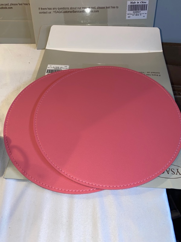 Photo 1 of 3PC LOT
YSAGi 2 Pack Mouse Pads, Ultra Thin Waterproof PU Leather Mouse Pad,Stitched Edges,Works for Computers, Laptop,All Types of Mouse pad, Office/Home(8.66'', 2 Pack, Pink), 3 COUNT