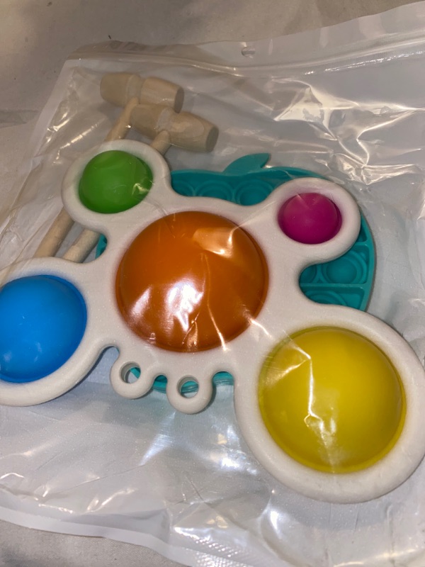 Photo 1 of 3PC LOT
YELLOW OCTAGON SHAPE BUBBLE POP, 1PK

YELLOW OCTAGON SHAPE BUBBLE POP, 2PK

CRAB SHAPED SIMPLE DIMPLE, APPLE BUBBLE POP, 2 WOODEN MALLETS, TOY SET