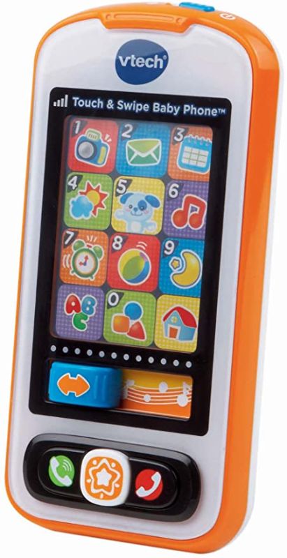 Photo 1 of VTech Touch and Swipe Baby Phone, Orange
