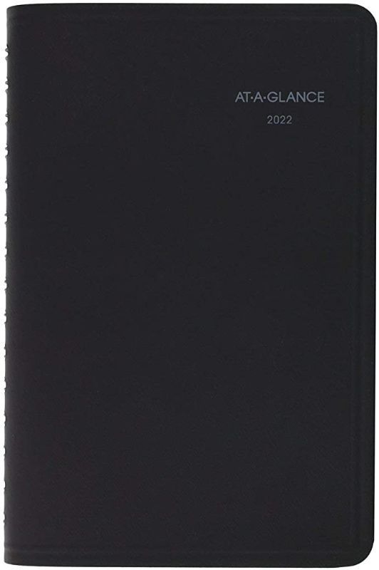 Photo 1 of 2022 Weekly & Monthly Appointment Book & Planner by AT-A-GLANCE, 5" x 8", Small, QuickNotes, Black (760205)