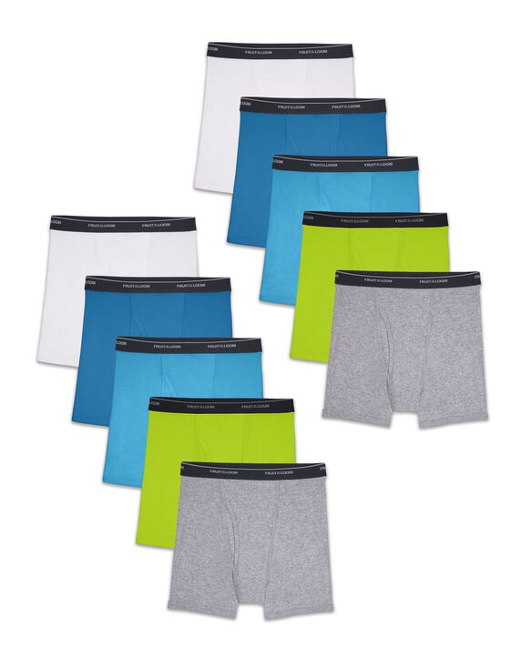 Photo 1 of Boys' Assorted Boxer Briefs, Mega Value 10 Pack, SIZE L 14-16