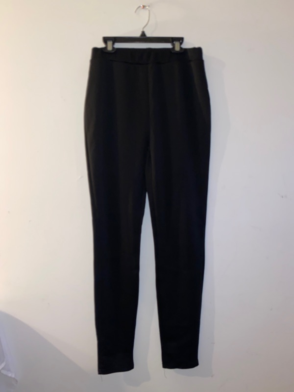 Photo 2 of 2PC SET, WOMEN'S JACKET WITH 2 HOOKS IN THE FRONT, BLACK ELASTIC WAIST PANTS, SIZE L, BLACK 