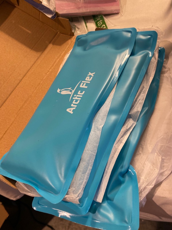 Photo 1 of Arctic Flex Gel Replacement Packs - Sized for Knee Ice Brace - Cold and Hot Therapy for Injuries, Pain Relief, Swelling - for Reusable Compression Wrap - for Athletic Injury, Women and Men, USED 