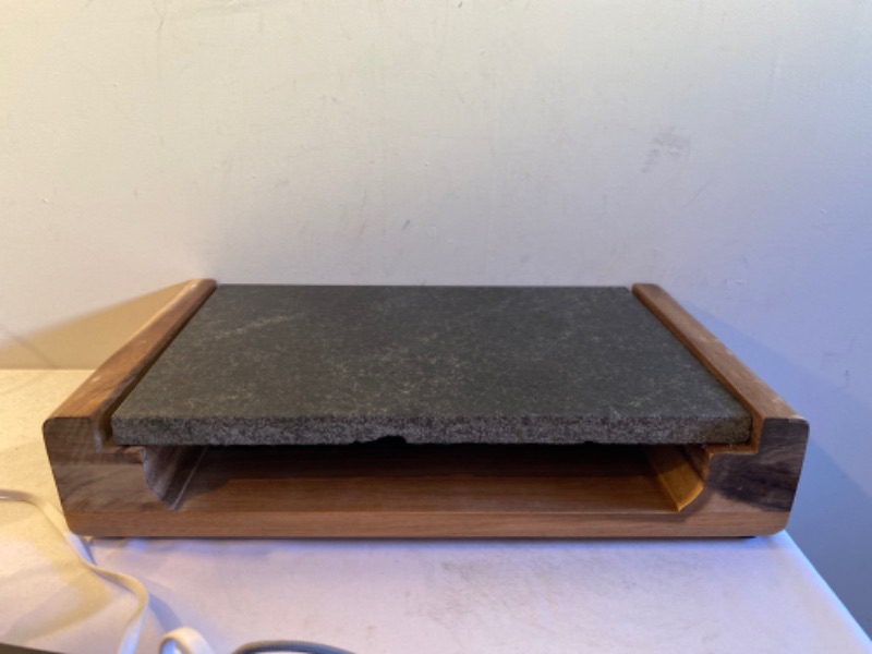 Photo 1 of BLACK REMOVABLE STONE SLATE WITH WOODEN BASE, HOME DECOR, BROKEN STONE 