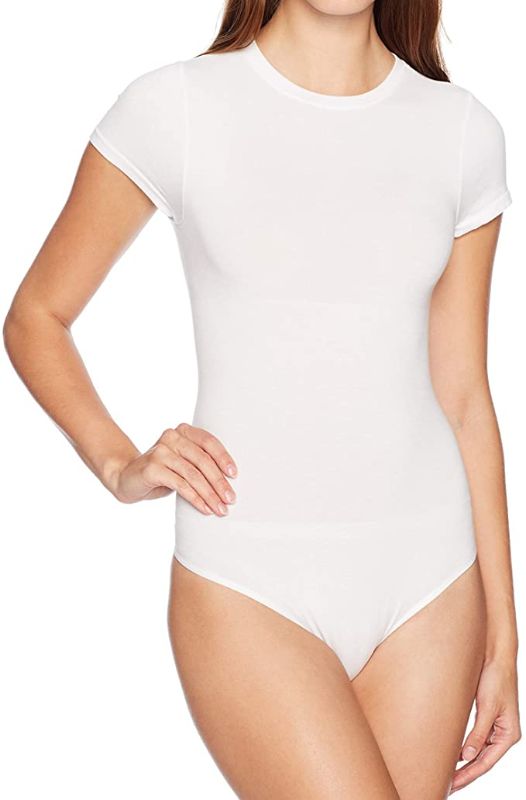 Photo 1 of Yummie Women's Short Sleeve Seamless Shaping Thong Bodysuit, SIZE M/L