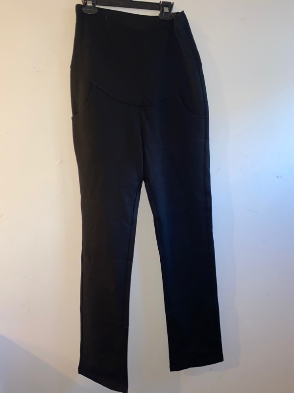 Photo 1 of WOMEN'S BLACK PREGNANCY PANTS WITH POCKETS, SIZE M