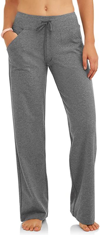 Photo 1 of Women's Relaxed Fit Dri-More Core Cotton Blend Yoga Pants Available in Regular and Petite, SIZE M