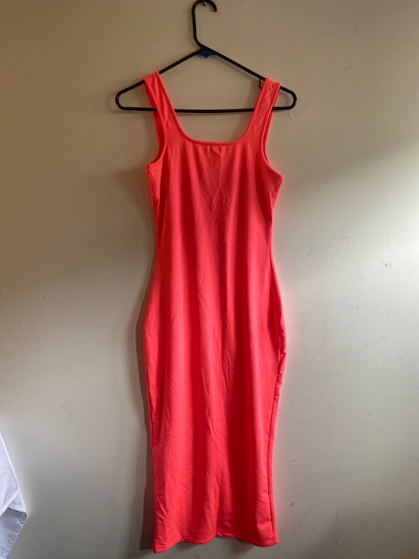Photo 1 of BEAGIMEG Women's Basic Tank Bodycon Sleeveless Solid Casual Long Dress, SIZE S 