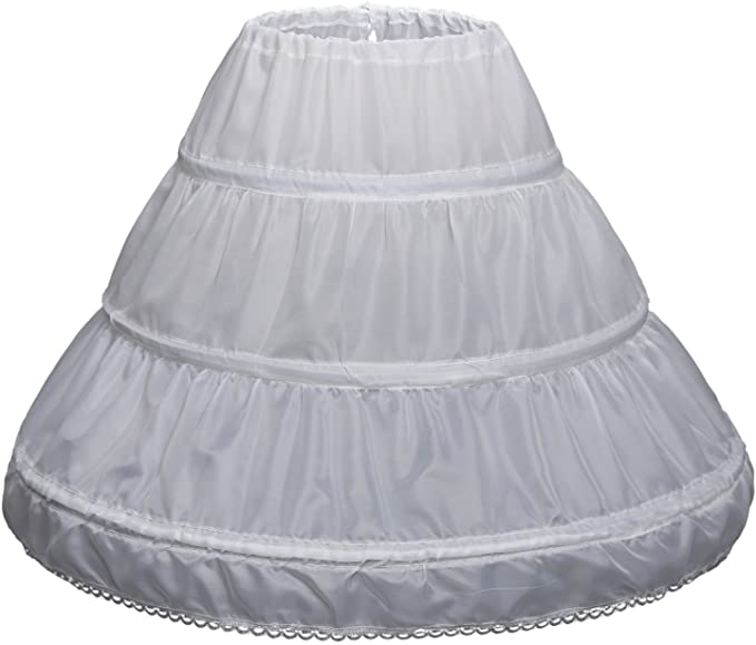 Photo 1 of Abaowedding Girls' 3 Hoops Petticoat Full Slip Flower Girl Crinoline Skirt, SIZE UNKNOWN