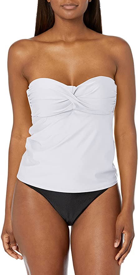 Photo 1 of Catalina Women's Twist Front Bandeau Tankini Top, SIZE XL 