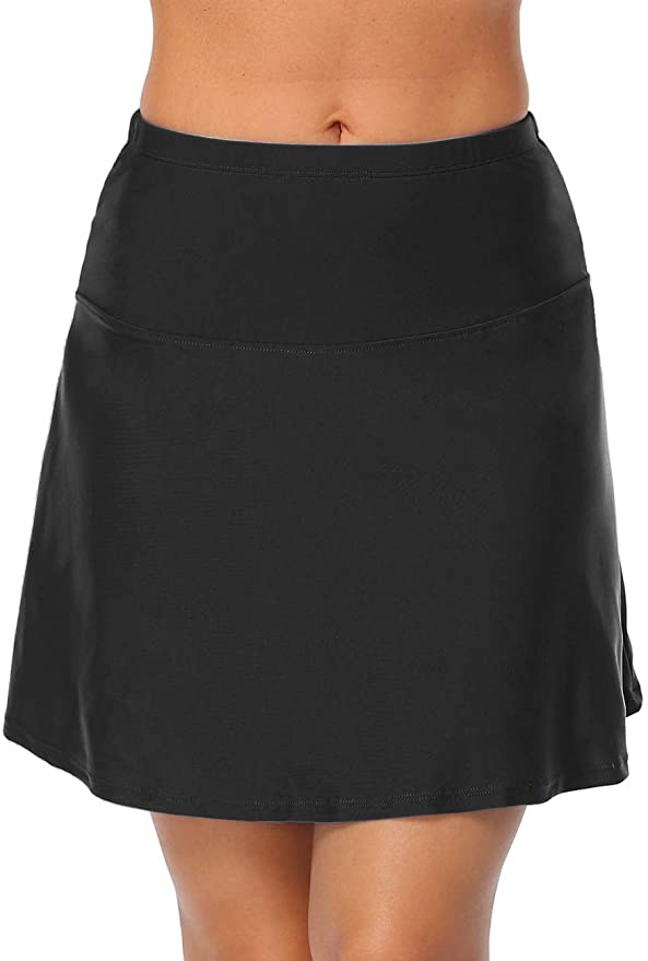 Photo 1 of Women's High Waisted Swim Skirt Bottoms Athletic Tankini Swimsuits Skirt with Panty, SIZE M