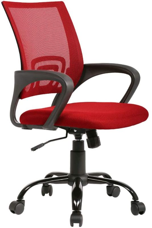 Photo 1 of Office Chair Cheap Desk Chair Ergonomic Computer Chair Mesh Back Support Modern Executive Adjustable Rolling Swivel Chair for Home&Office, Red
