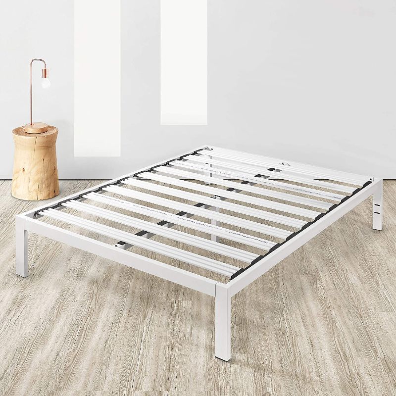 Photo 1 of 
Mellow Rocky Base C 14" Platform Bed Heavy Duty Steel White, w/ Patented Wide Steel Slats (No Box Spring Needed) - king
