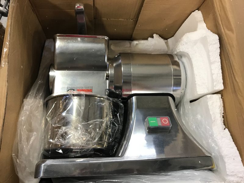 Photo 2 of CG55SH --opened box--  Electric cheese grater Commercial automatic cheese slicer stainless steel pizza cheese cutter