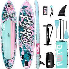 Photo 1 of DAMA Stand Up Paddle Boards 10'6"32" 6" Drop Stitch Inflatable Board Sup Boards Classic Flower W/Leash, Camera Mount, Hand Pump, for Surfing, Travling, Yoga