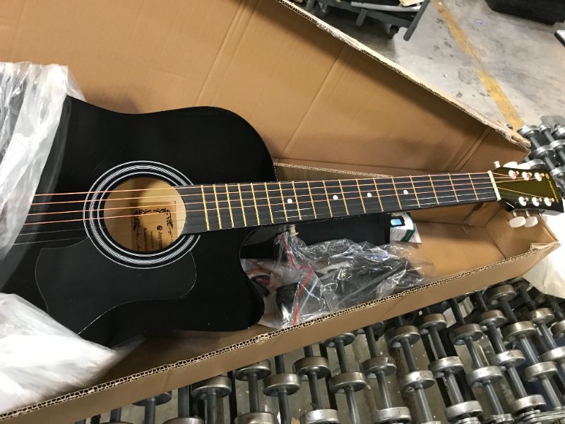 Photo 3 of 38" Wood Guitar With Case and Accessories for Kids/Boys/Girls/Teens/Beginners (38", Black)

