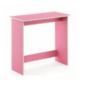 Photo 3 of 14035PI Simplistic Study Table, Pink & White
